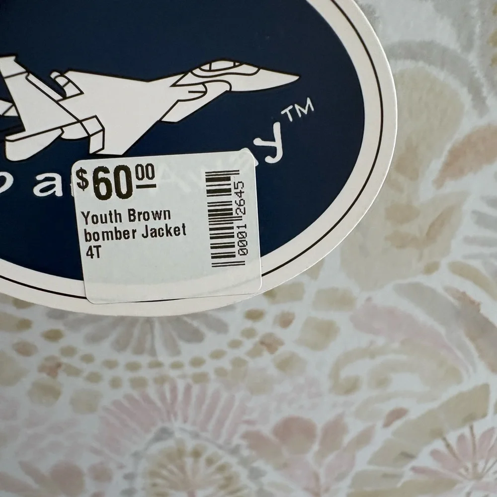 NWT Up and Away Children's Medium-Weight A-2 Bomber Jacket - Picture 3 of 9